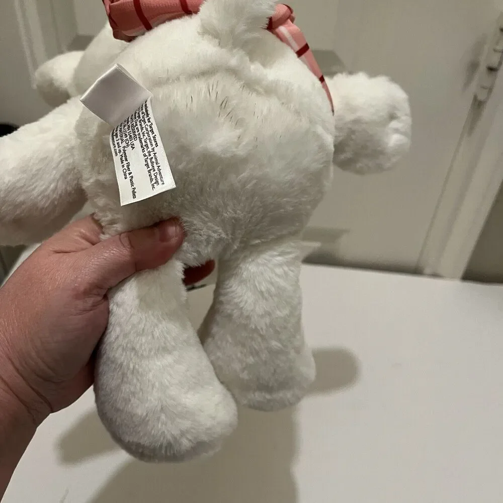 Target Bullseye Spot White Red Dog Backpack Plush 15